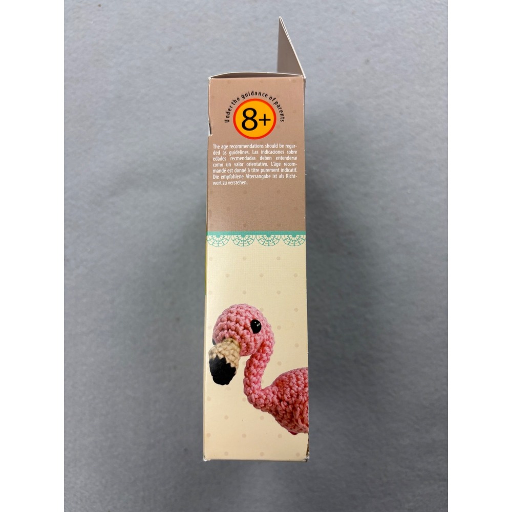 Folia Bringmann Mini Crochet Kit Flamingo DIY Amigurumi Starter Craft Set 23914 - Picture 4 of 5